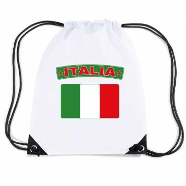 Sporttas met rijgkoord vlag italie