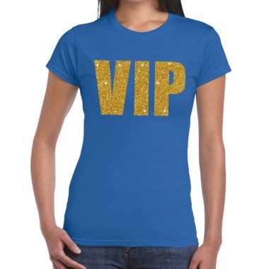 Toppers - vip tekst t-shirt blauw dames