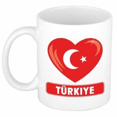 Turkse vlag hart mok / beker 300 ml