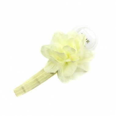 Verkleed diadeem wit met bloem voor meisjes