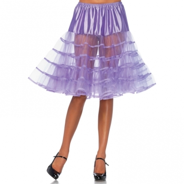 Verkleed lange petticoat paars voor dames