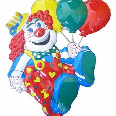 Versiering clown met ballonnen 50cm
