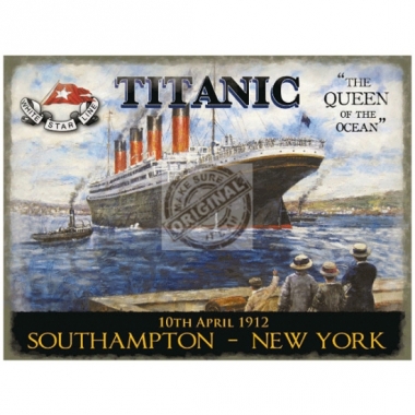 Wandplaatje titanic queen of the ocean