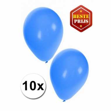 Zakje 10 blauwe party ballonnen