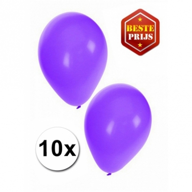 Zakje 10 paarse party ballonnen