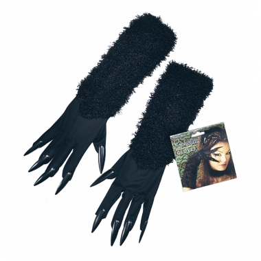 Zwarte cat woman handschoenen