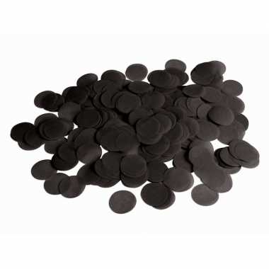 Zwarte papieren confettisnippers 22 gram
