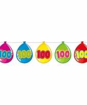 100 jaar slinger met kartonnen ballonnen 10 meter