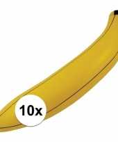 10x gele opblaasbare bananen 80 cm