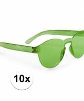 10x groene partybril voor volwassenen
