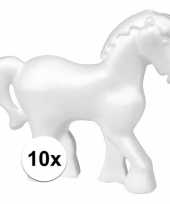 10x paard gemaakt van piepschuim 15 cm