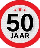 10x stuks wijnfles etiket stickers 50 jaar decoratie