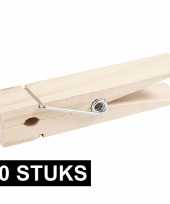 10x xxl houten knijpers 15 cm