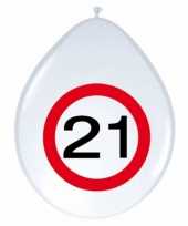 16x stuksballonnen 21 jaar versiering