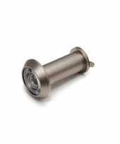 1x stuks deurspion kijkgat deurspionnen zilverkleurig rvs met afsluitklepje 1 6 cm