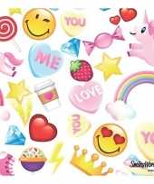 20x papieren servetjes emoticon candy thema 33 x 33 cm