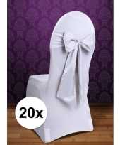 20x trouwerij stoeldecoratie sjerp wit