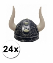 24 viking helmen zilver