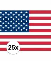 25x stickers van amerikaanse vlag