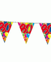 2x leeftijd vlaggenlijnen 80 jaar 10 meter