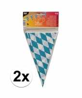 2x stuks buiten vlaggetjes bayern oktoberfest