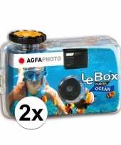2x wergwerpcameras fototoestellen waterdicht 27 kleurenfotos