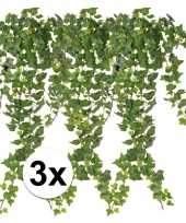 3 x groene klimop 65 cm kunstplant takken