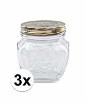 3x mason jars smoothie beker 200 ml