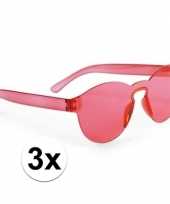 3x rode partybril voor volwassenen
