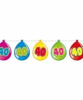 40 jaar slinger met kartonnen ballonnen 10 meter
