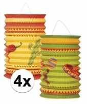 4x stuks mexico thema lantaarns