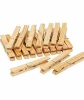 50x houten wasknijpers knijpers
