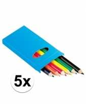 5x potloden voor kinderen 6 stuks