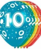 5x verjaardag 10 jaar heliumballonnen 30 cm