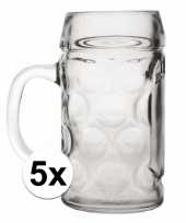 5x voordelige feest bierpullen 1 liter