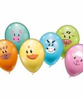 6 dieren ballonnen gekleurd