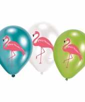 6x flamingo thema ballonnen
