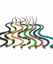 8x plastic nep decoratie slangen 30 cm