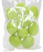 9x groene pasen thema decoratie eieren