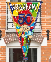 Abraham 50 jaar gevelvlag 90 x 150 cm