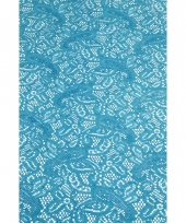 Antislip tafelloper 150 x 40 cm aqua blauw