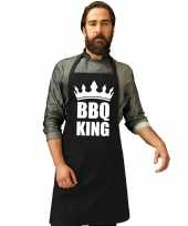 Bbq king barbecueschort keukenschort zwart heren