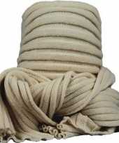 Beige winter nekwarmer voor volwassenen