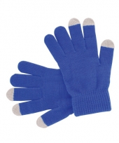 Blauwe handschoenen voor je mobiel