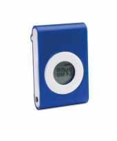 Blauwe pedometer met broekriem clip