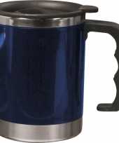 Blauwe thermos bekers