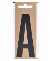 Boot sticker letter a zwart 10 cm