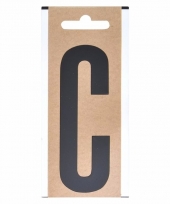 Boot sticker letter c zwart 10 cm