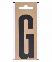 Boot sticker letter g zwart 10 cm
