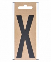 Boot sticker letter x zwart 10 cm